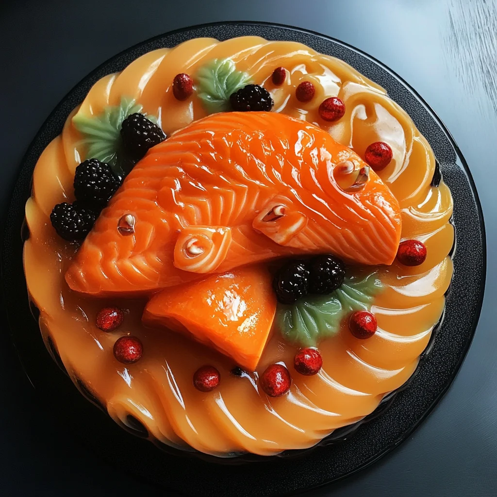 Cake fondant au saumon fumé et poivron rouge