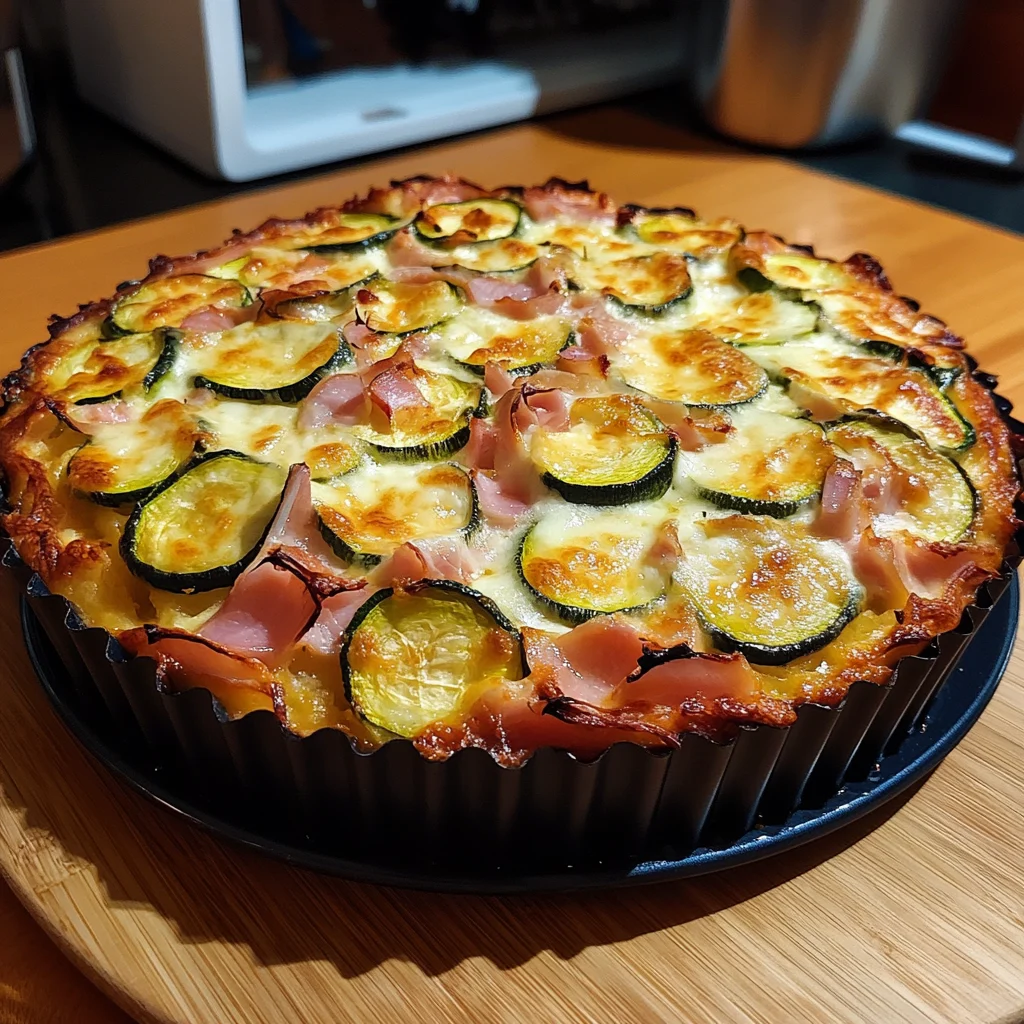 Cake moelleux au jambon, courgettes et mozzarella