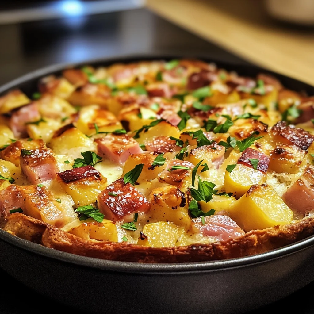 Clafoutis salé aux légumes et jambon