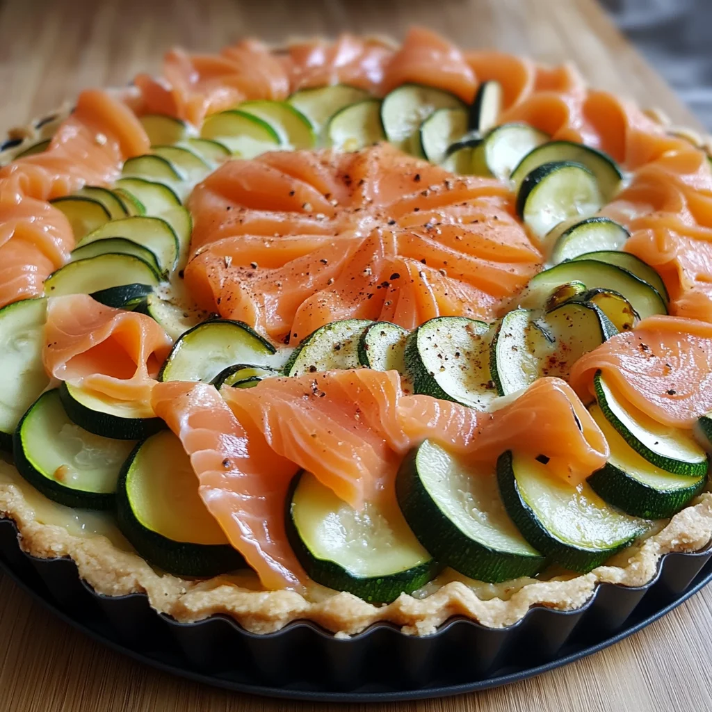 Tarte saumon, courgettes & mascarpone