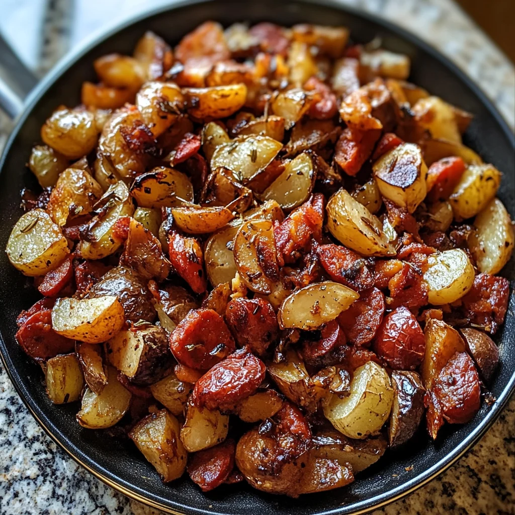 Poêlée gourmande pommes de terre, légumes & chorizo