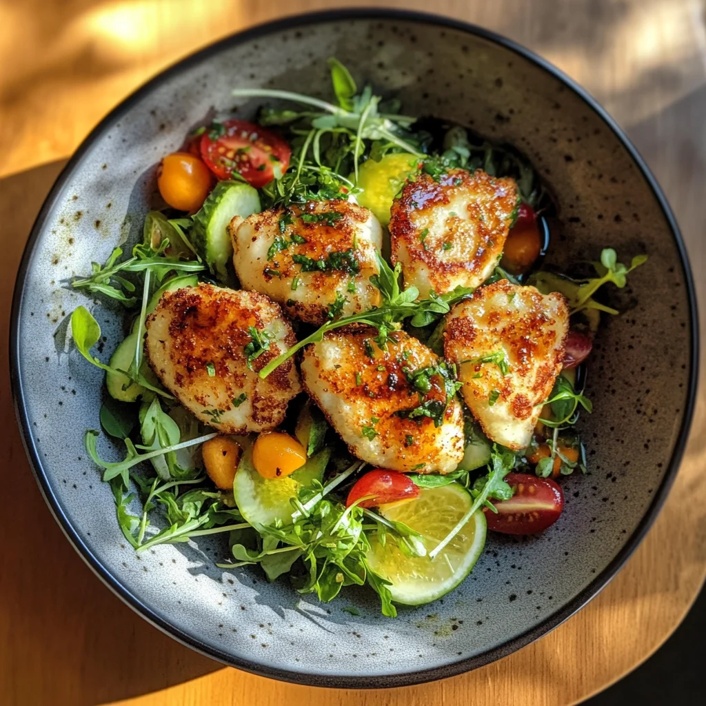 Salade croquante à la sauce légère citronnée