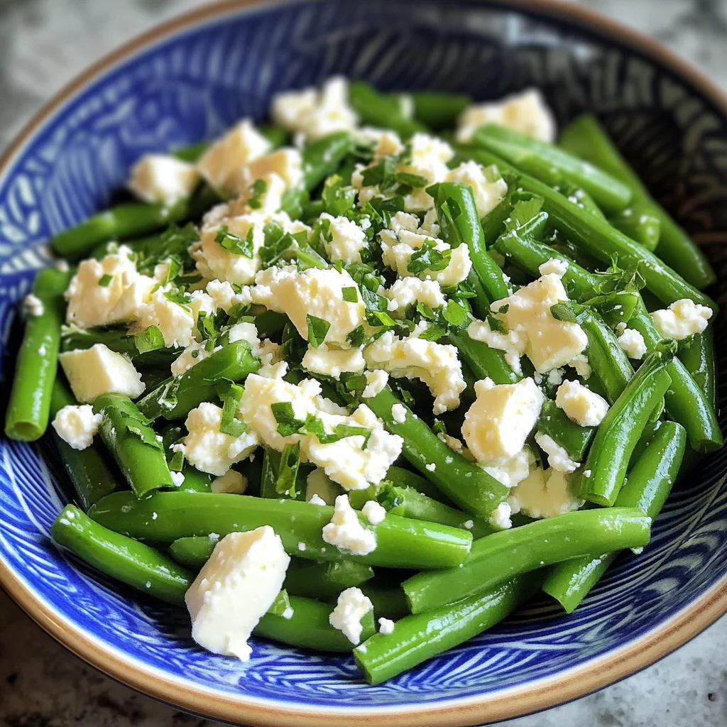 Salade fraîche de haricots verts et feta