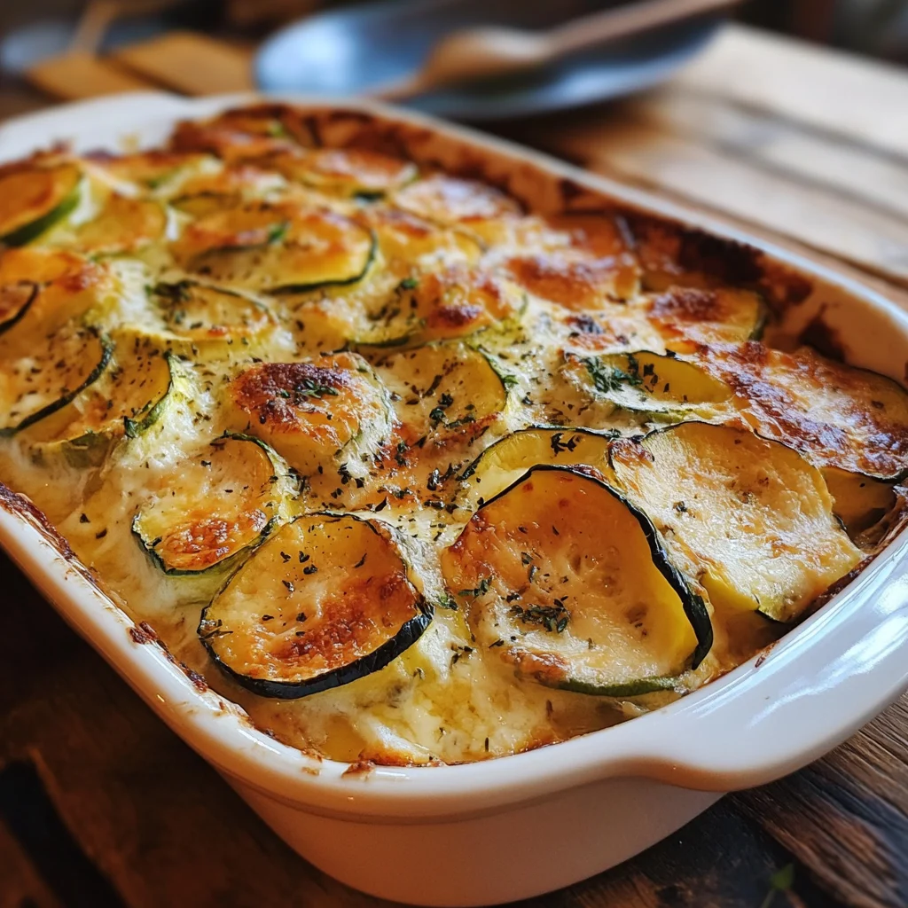 Gratin courgette, viande & mozzarella