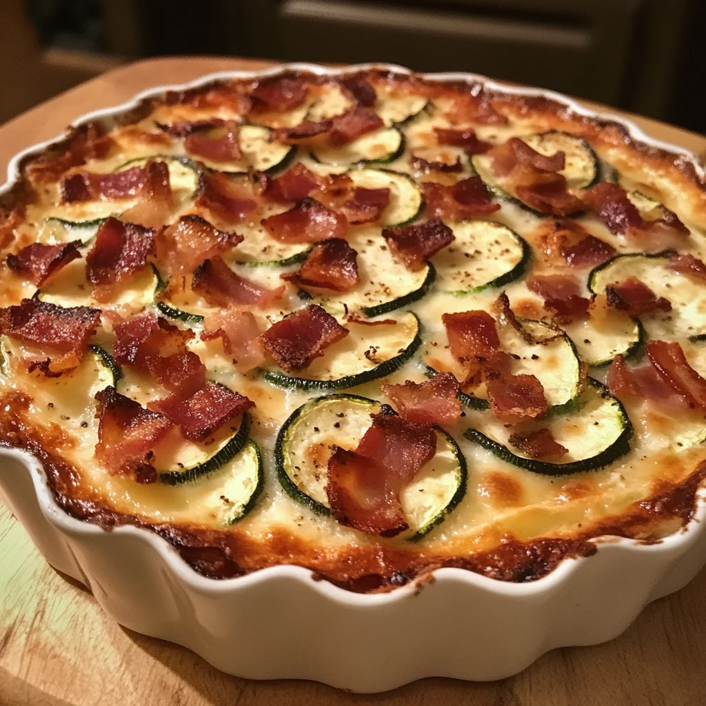 Clafoutis Rustique aux Courgettes, Lardons et Chèvre