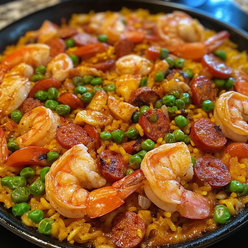 Riz façon paella au chorizo & crevettes