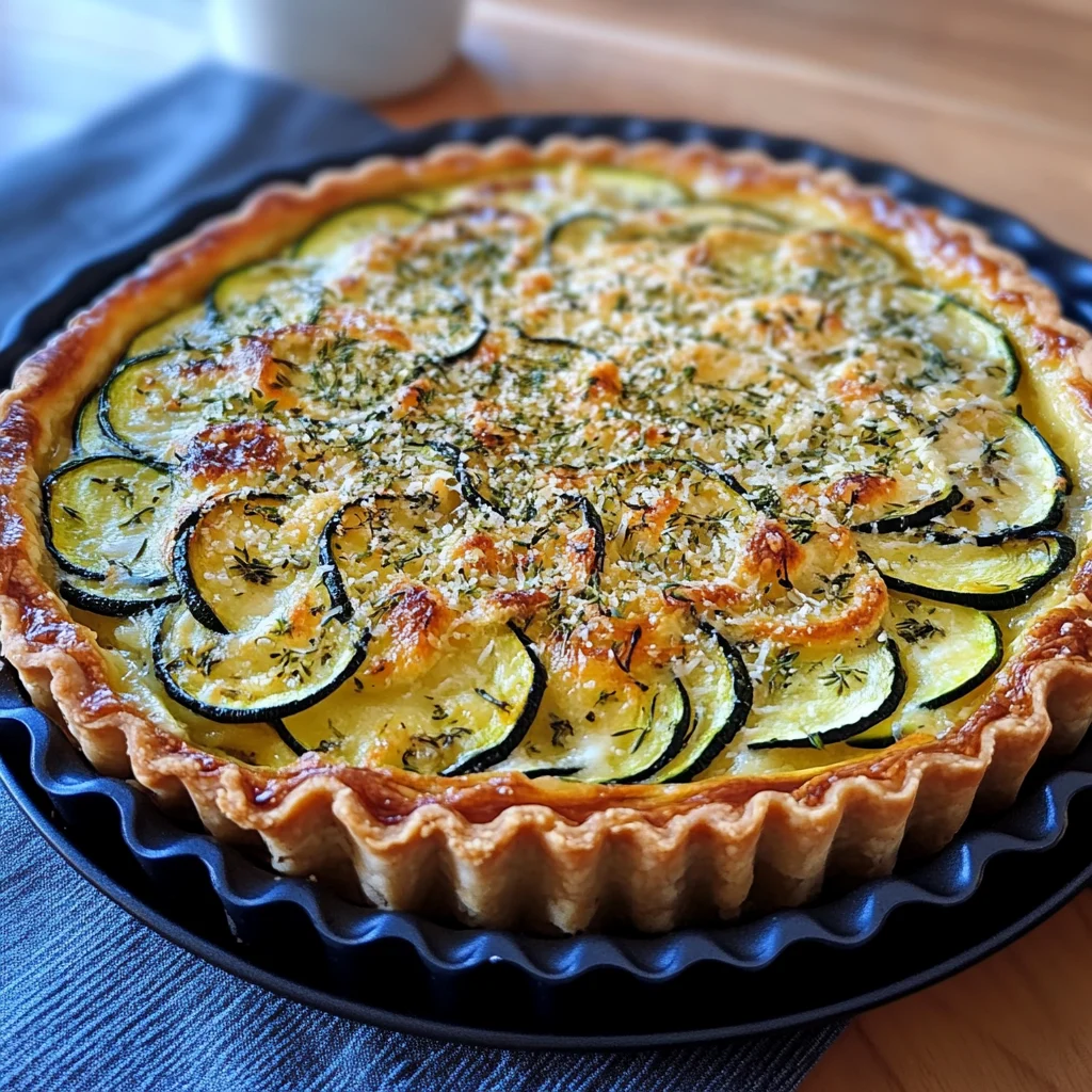 Quiche légère sans pâte aux courgettes et parmesan
