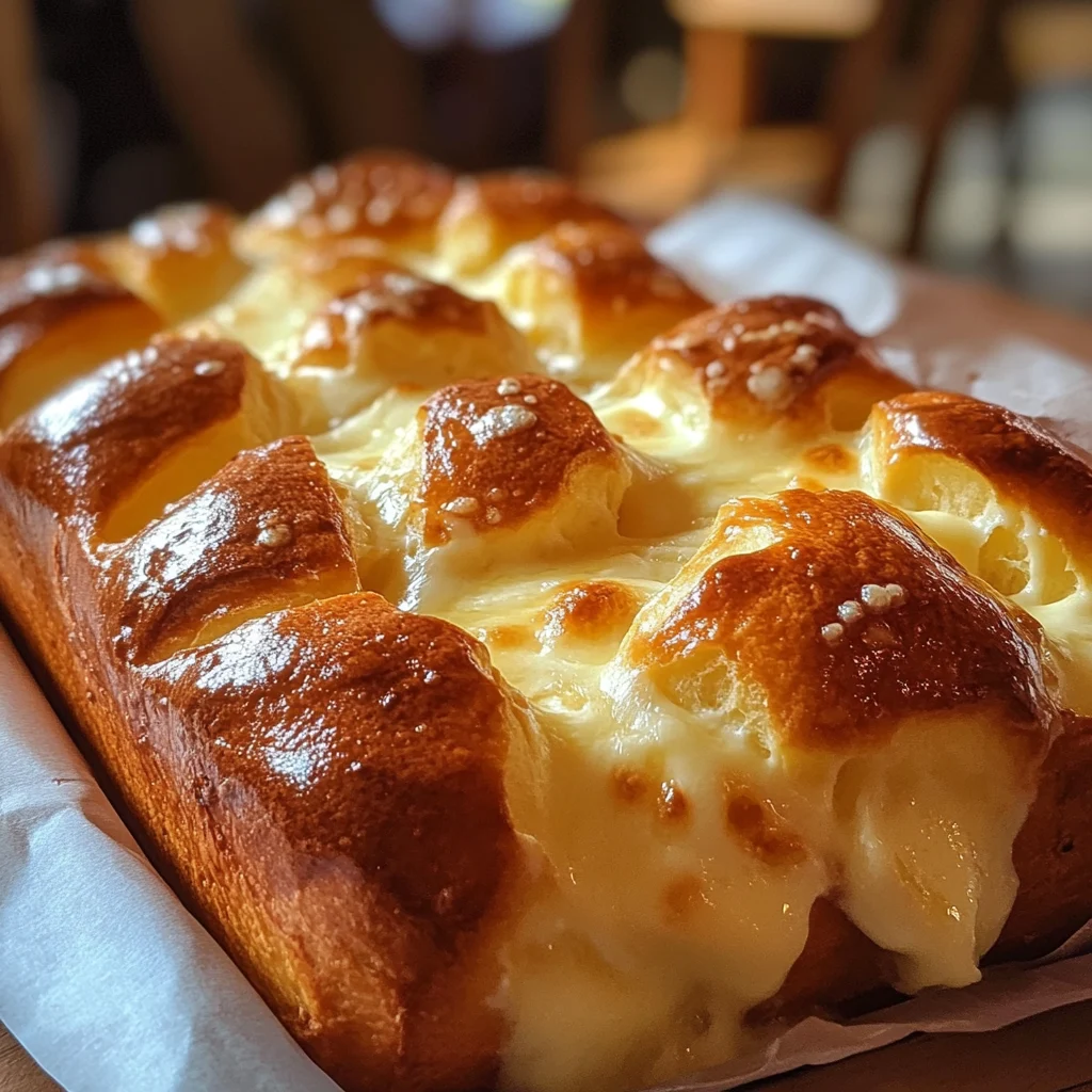 Brioche au beurre d’ail et à la mozzarella fondante