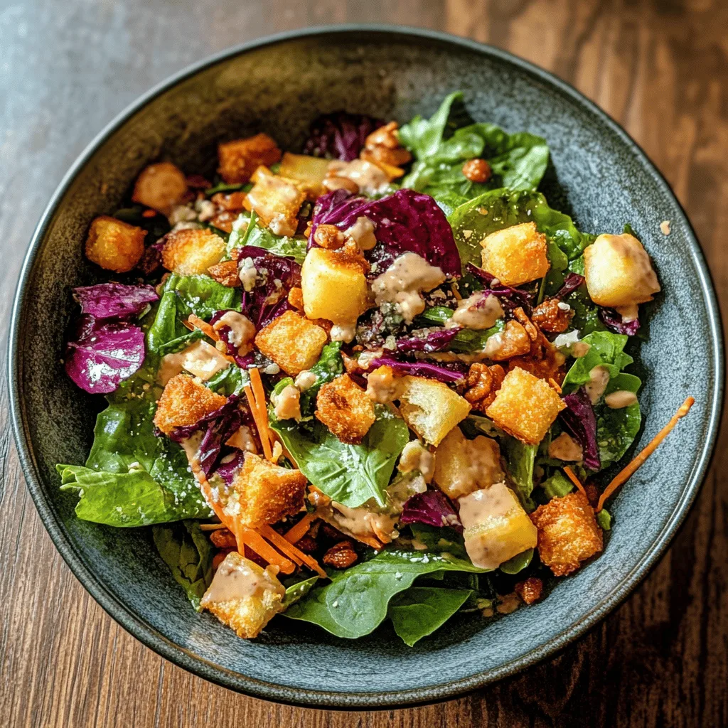Salade betteraves et croquant