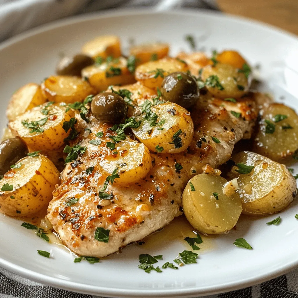 Escalopes poulet patate et olives