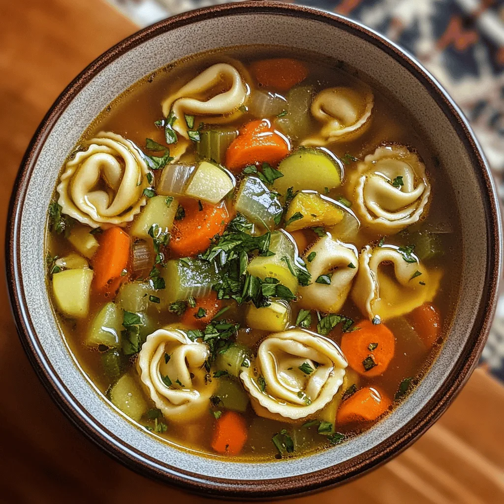 Soupe tortellinis et légumes