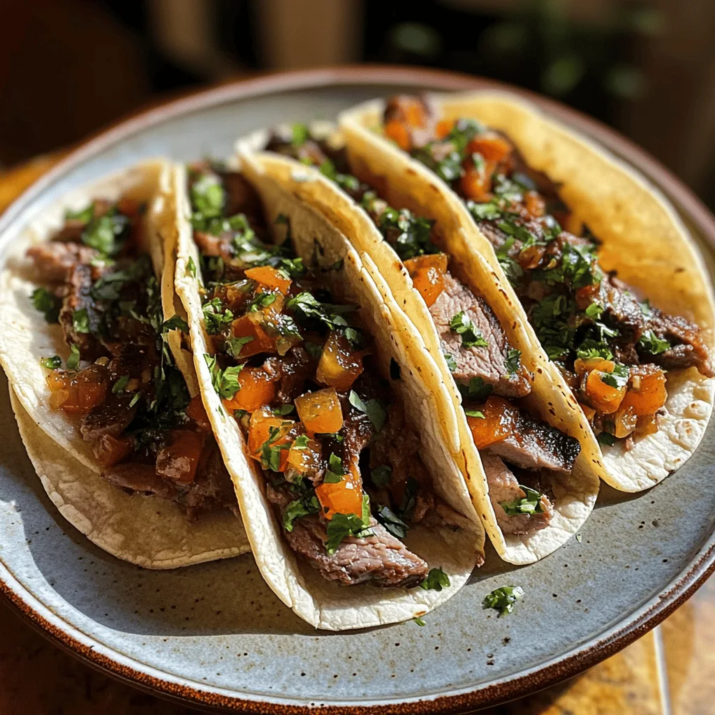 Tacos à la viande et sauce