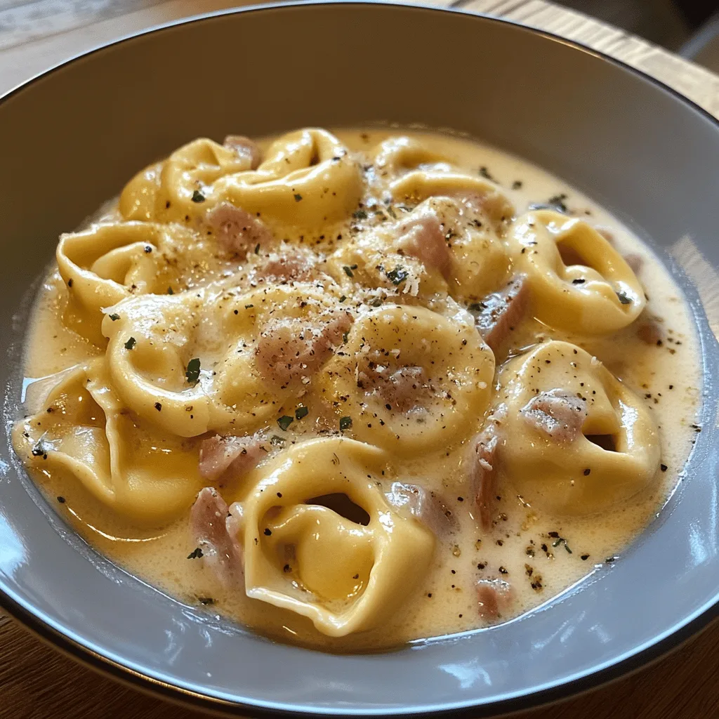 Tortellinis crémeux jambon Parmesan