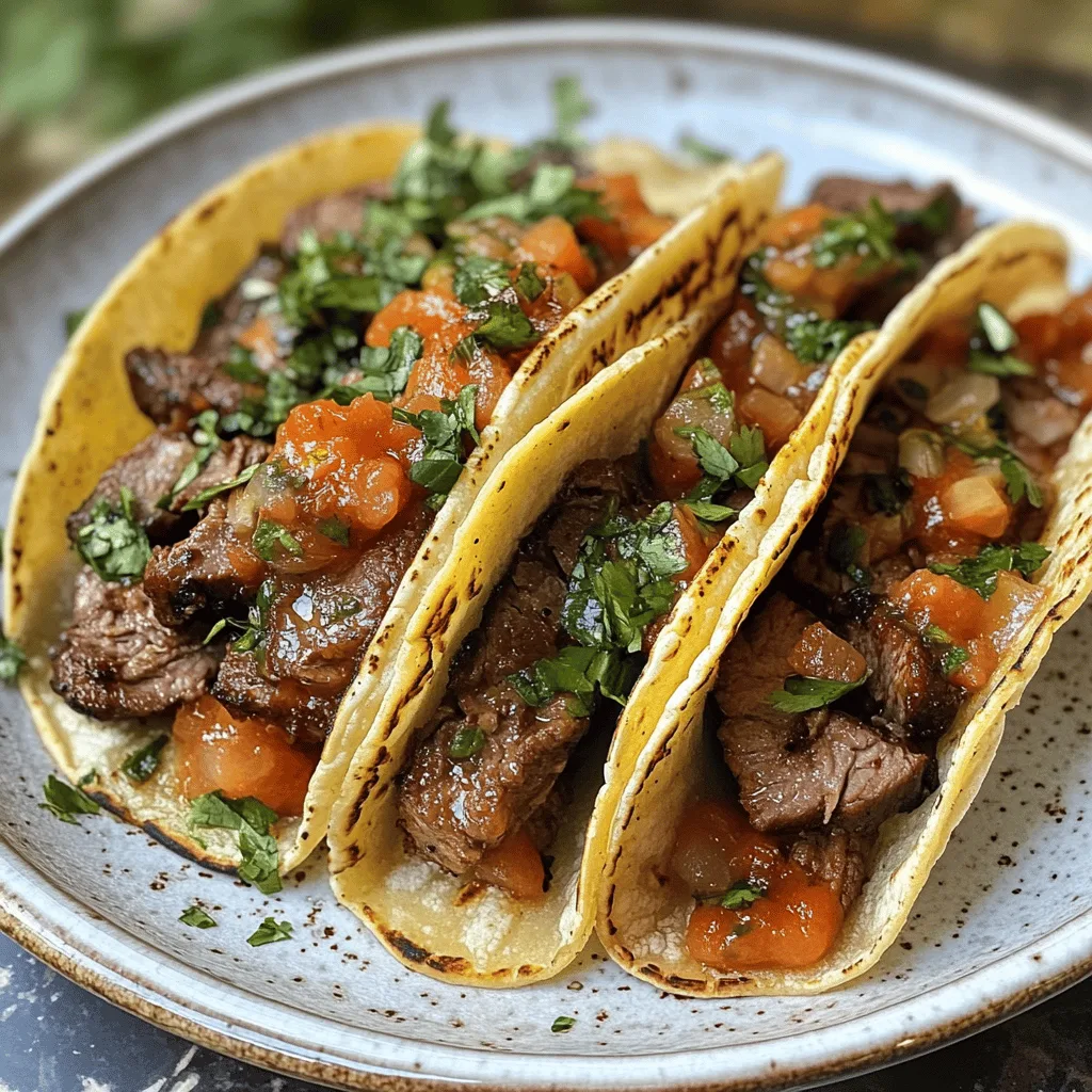 Tacos à la viande et sauce
