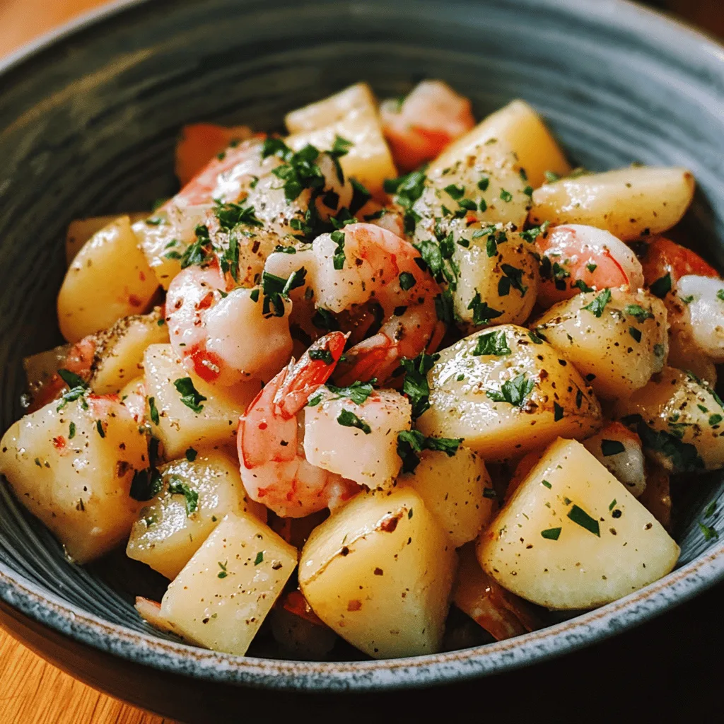 Salade de pommes et crevettes