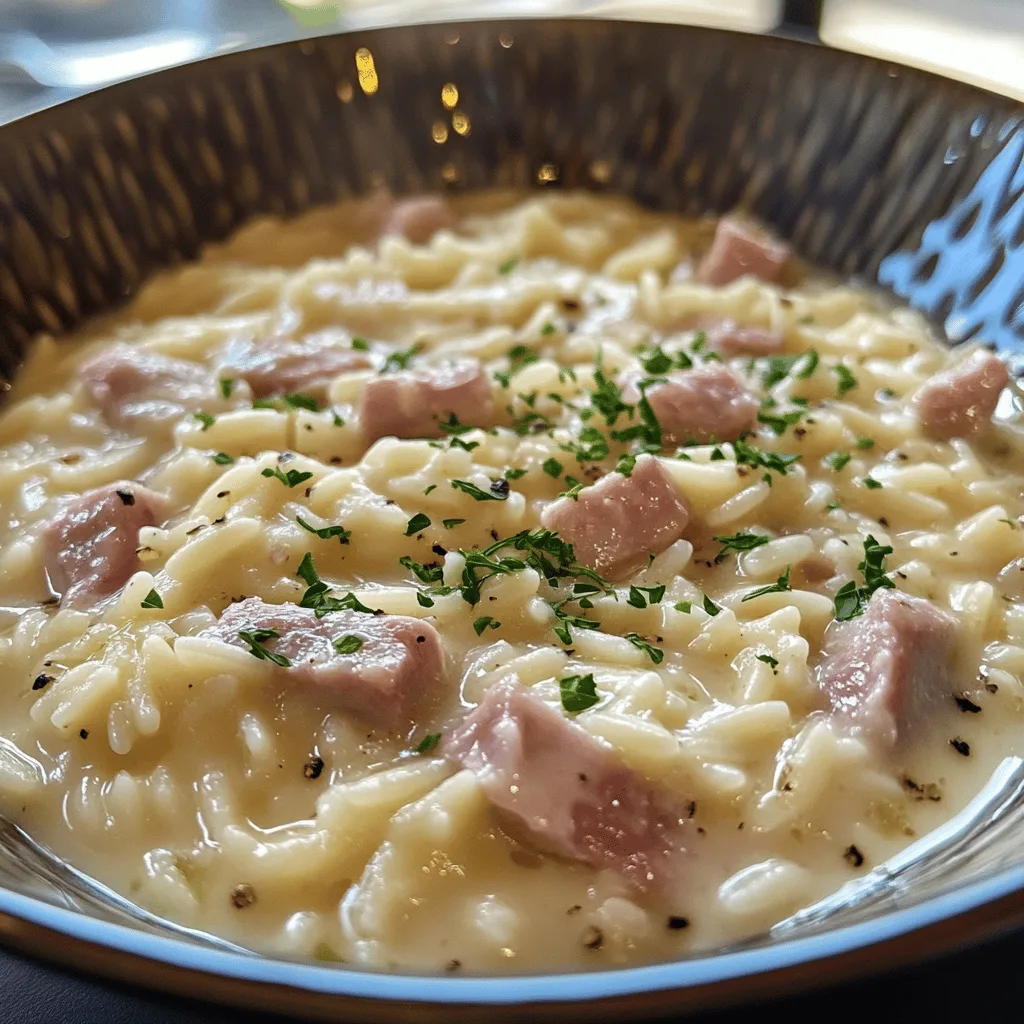 Côtelettes porc orzo crémeux