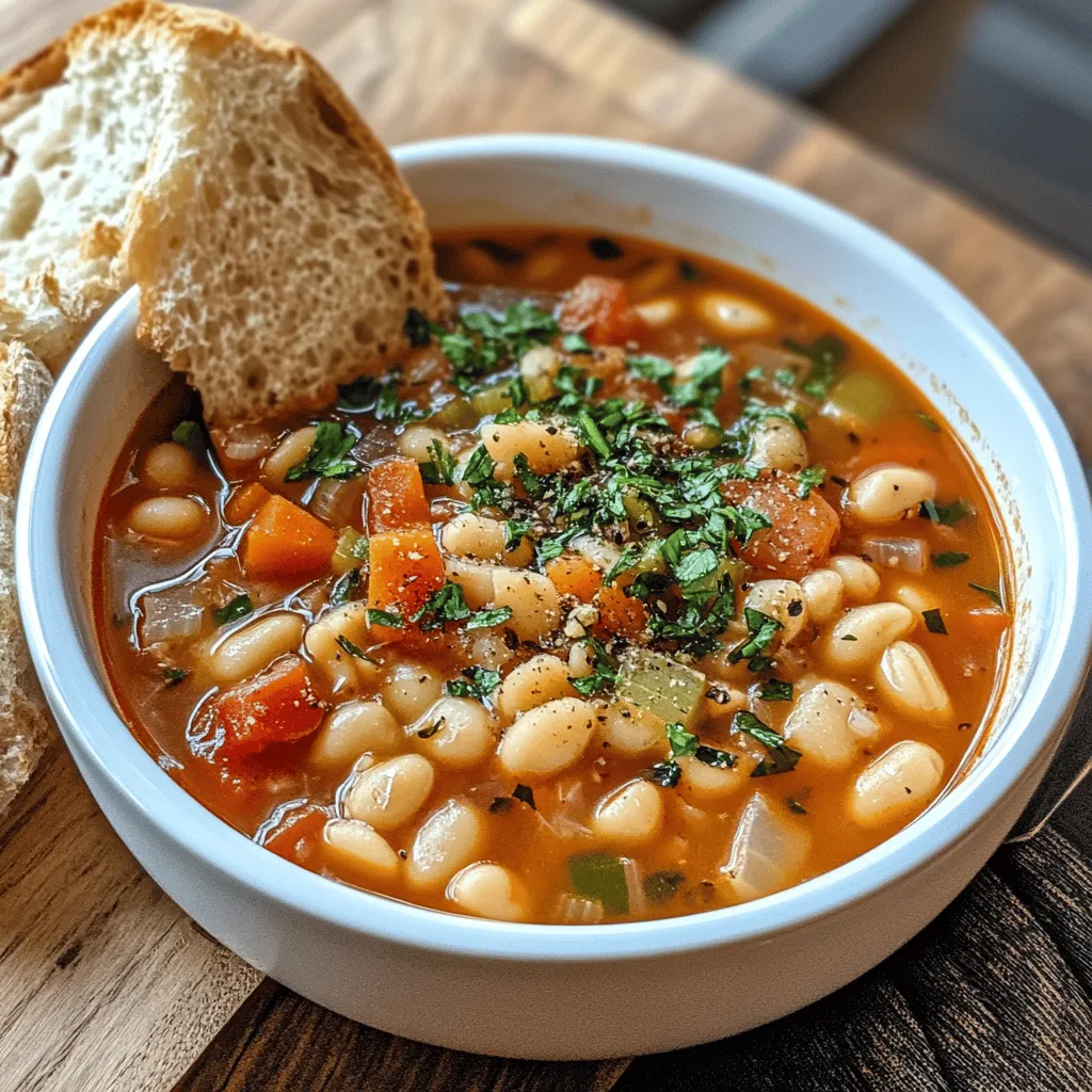Soupe minestrone blanche savoureuse
