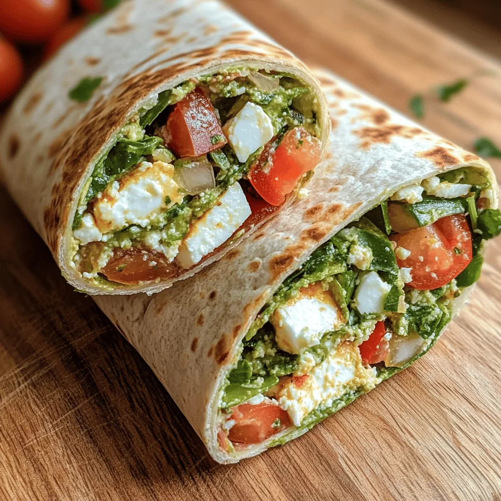 Wraps pois chiches et feta