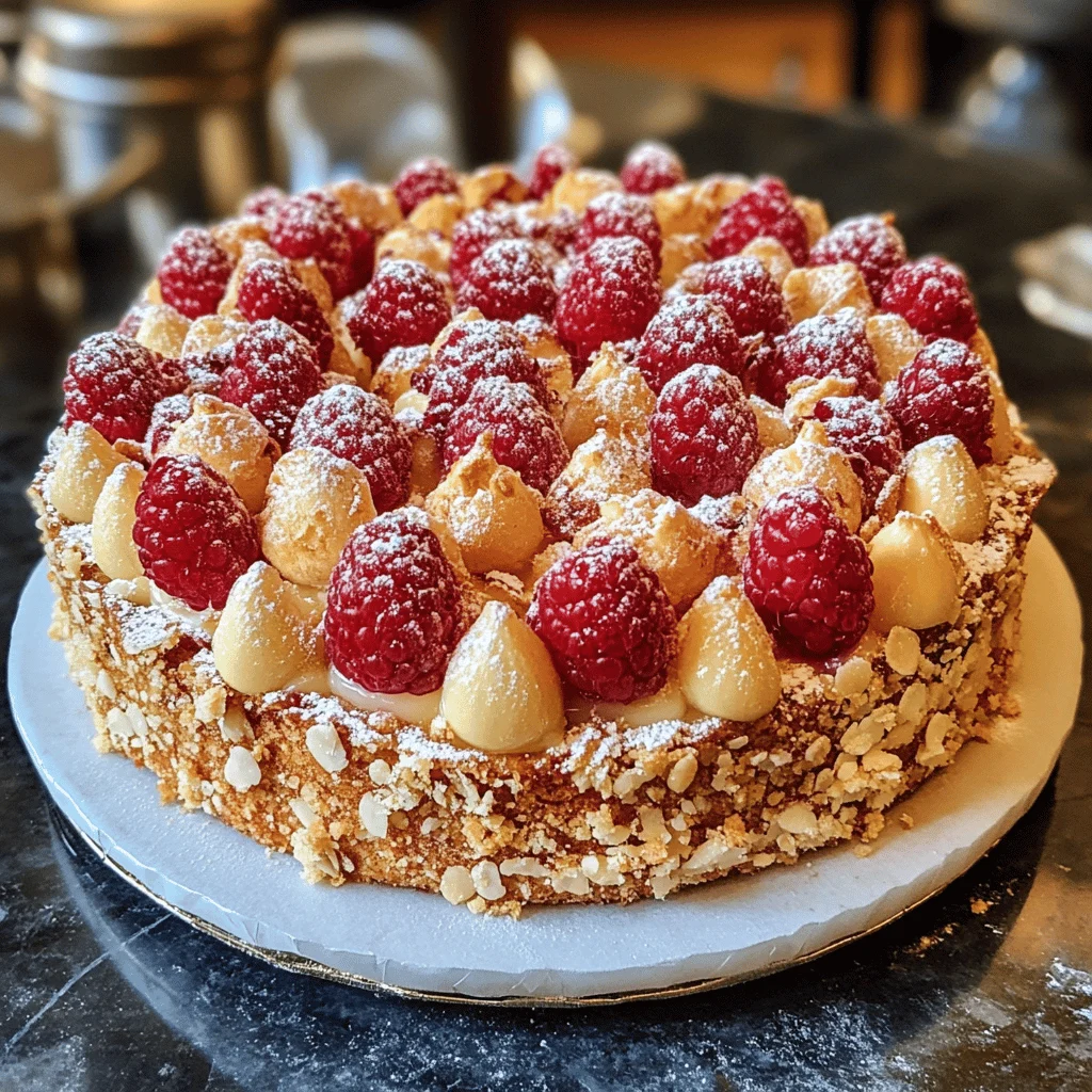 Gâteau Nuage aux Framboises & Amandes