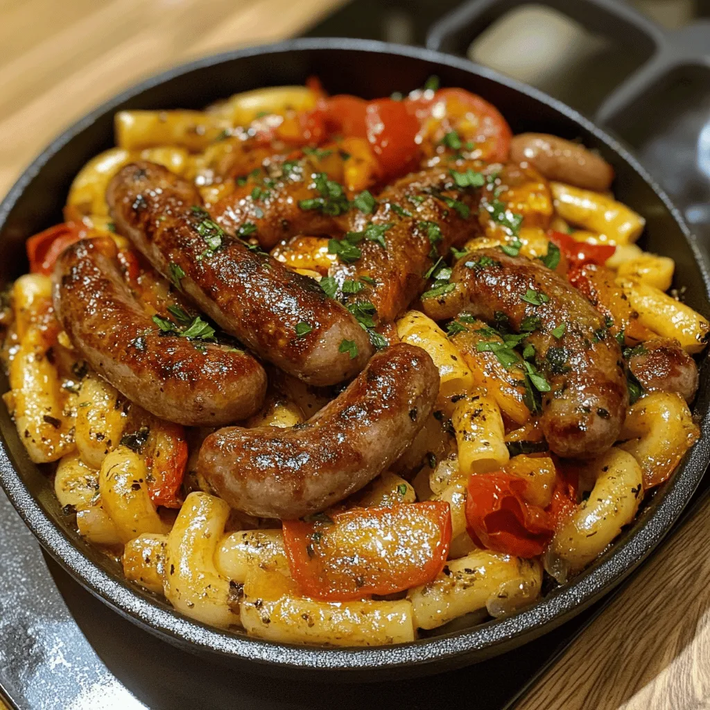 Cavatellis à la saucisse et poivrons