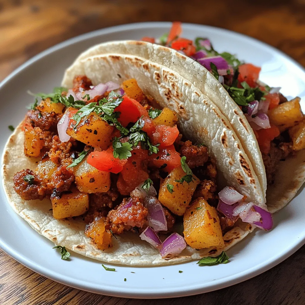 Tacos chorizo et patates