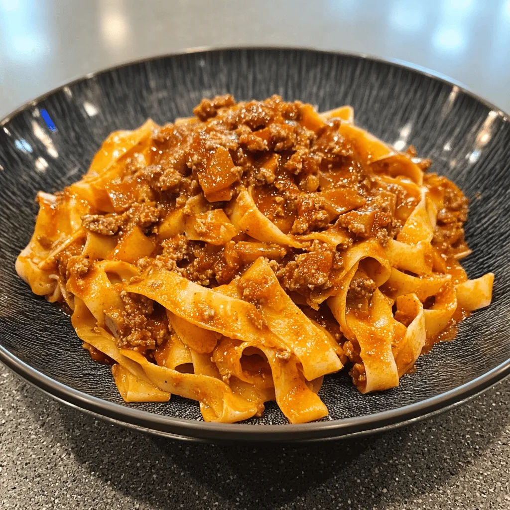 Tagliatelles bolognaise au thon