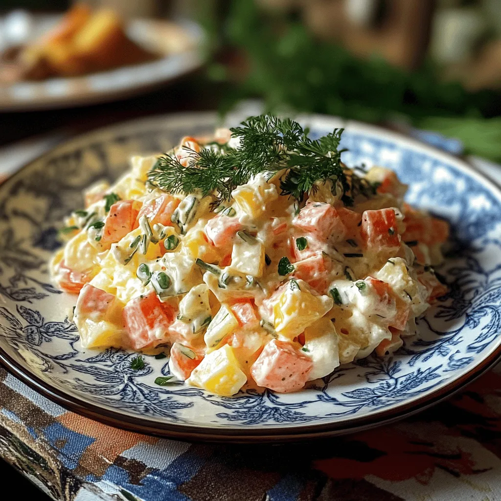 Salade revisitée aux saveurs russes