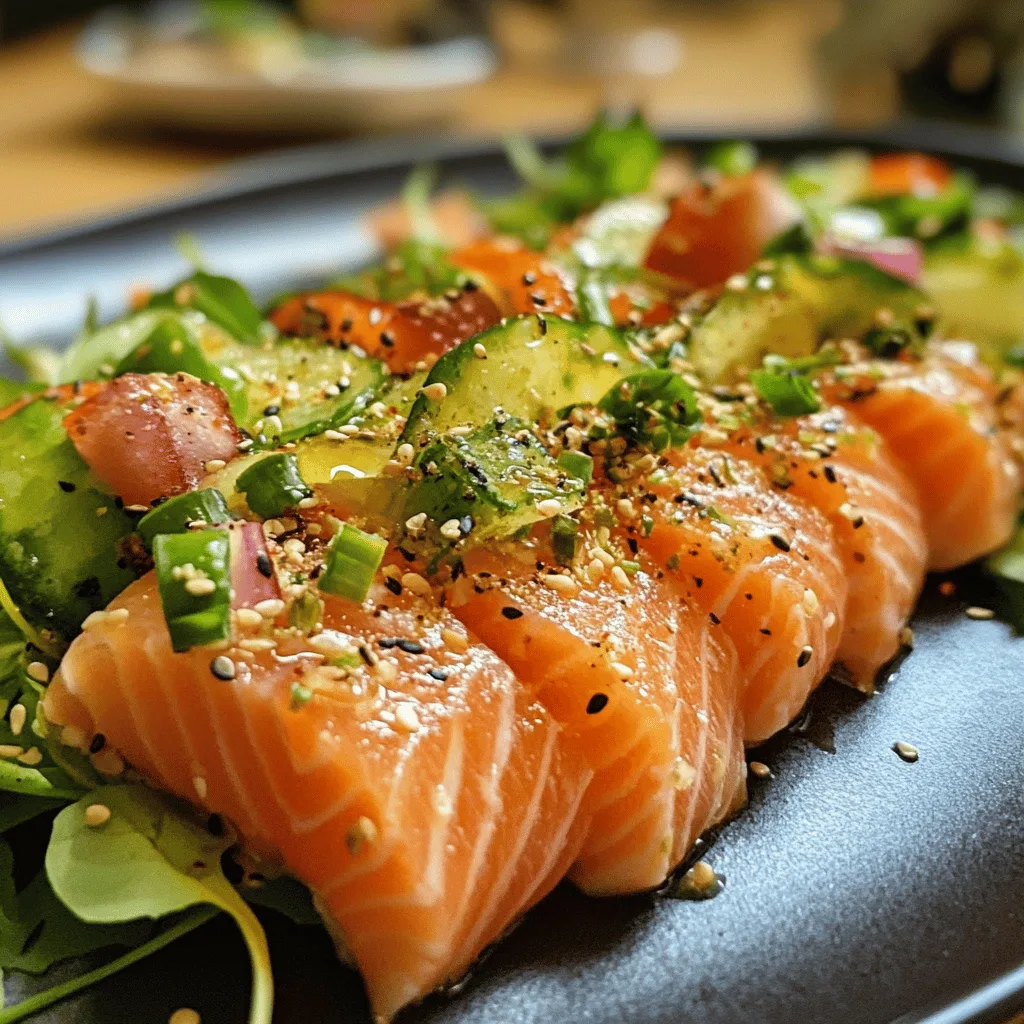 Pavés saumon et salade tiède