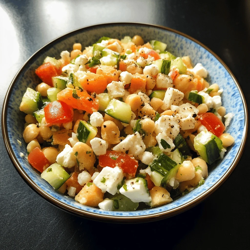 Salade Fraîcheur aux Pois Chiches façon Grecque