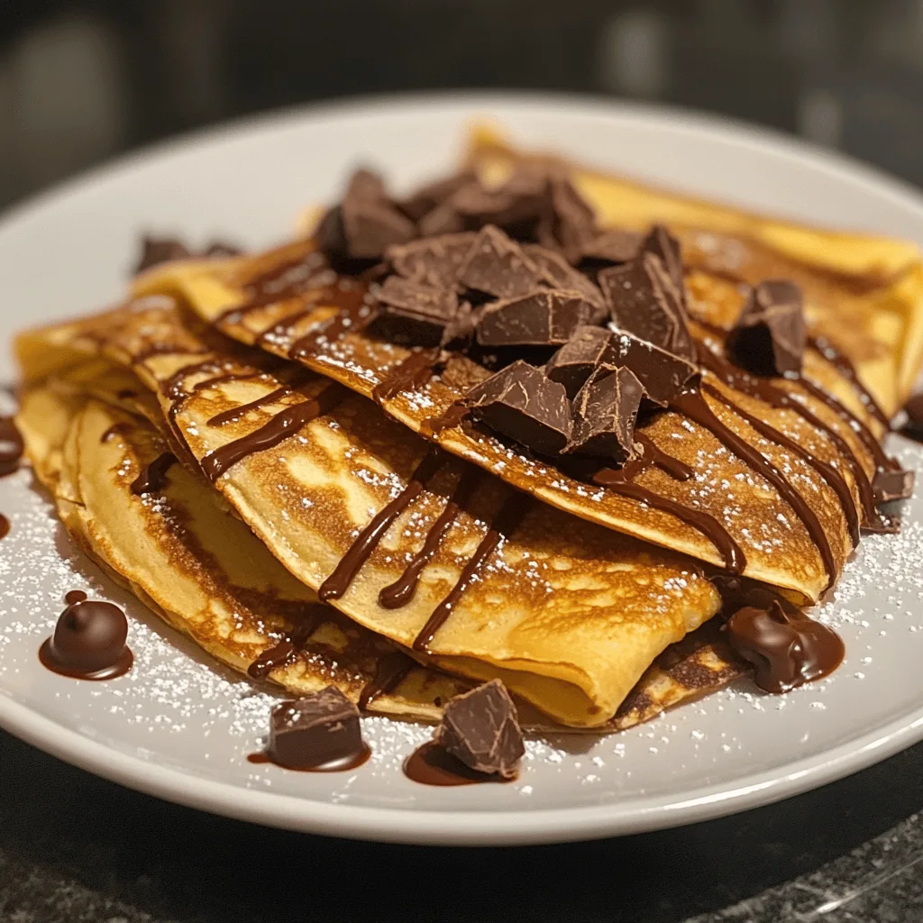 Crêpes yaourt et chocolat
