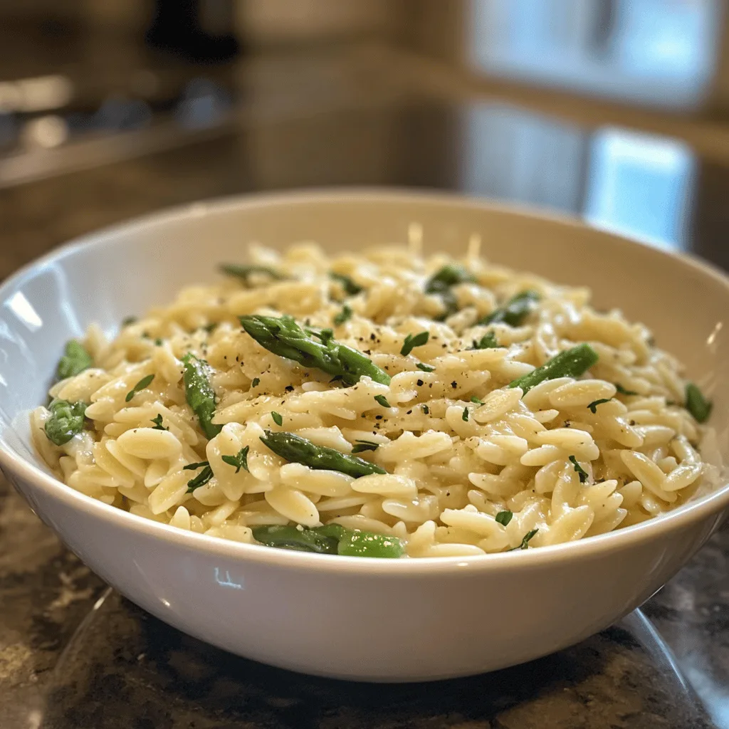 Orzo crémeux et asperges