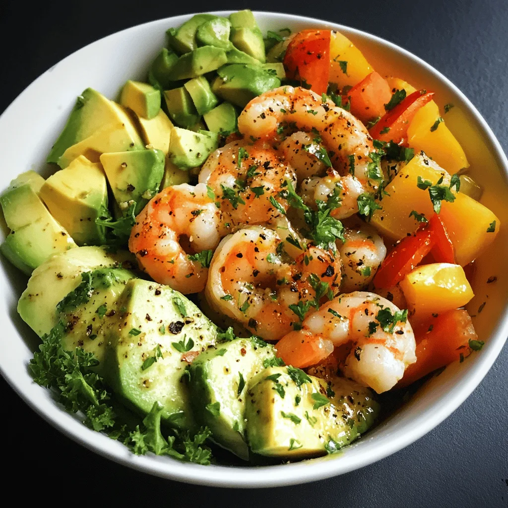 Salade fraîcheur crevettes avocat