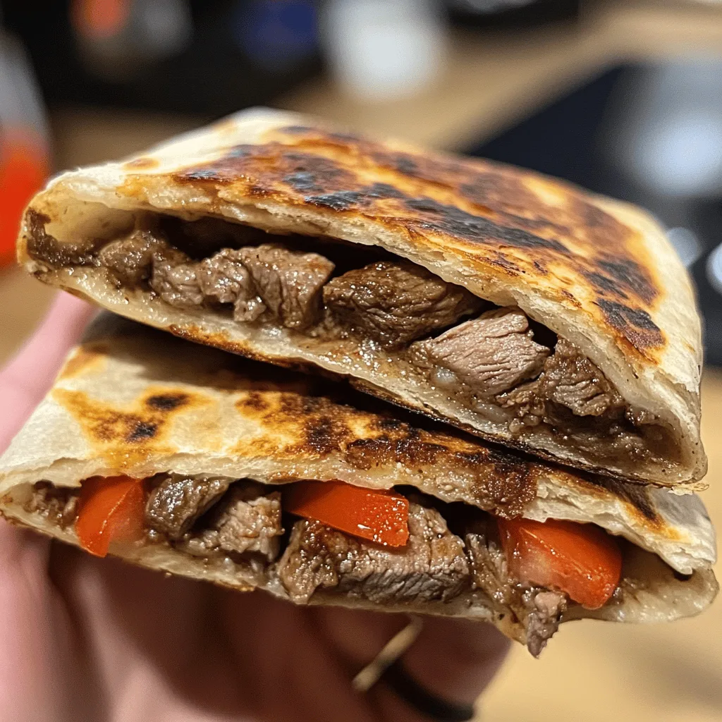 Délicieux pitas à la viande