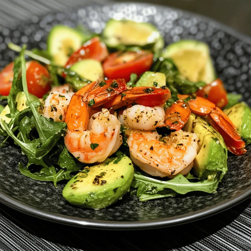 Salade fraîcheur crevettes avocat