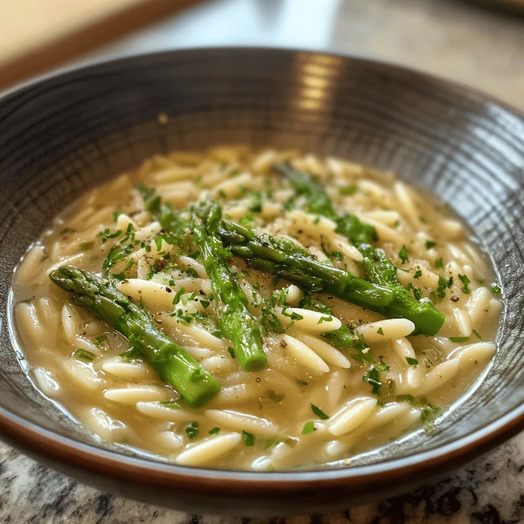 Orzo crémeux et asperges