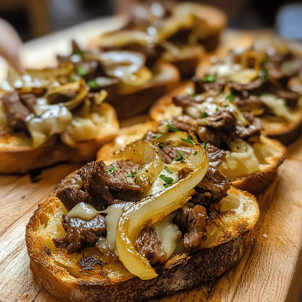 Tartines au boeuf et oignons