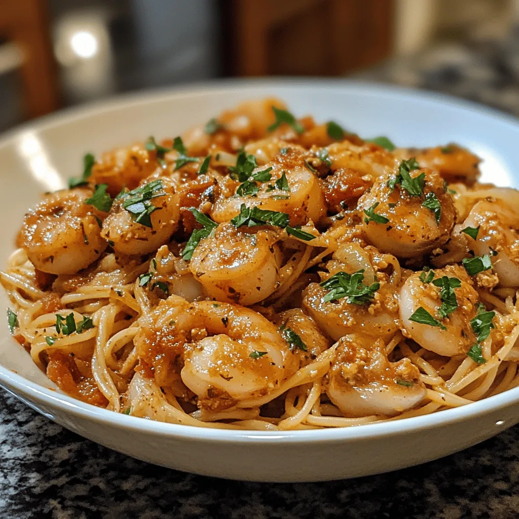 Linguines cajuns et crevettes