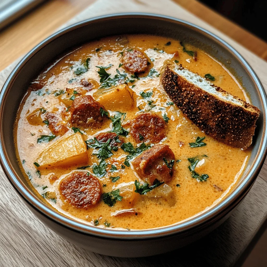 Soupe chorizo et patates douces