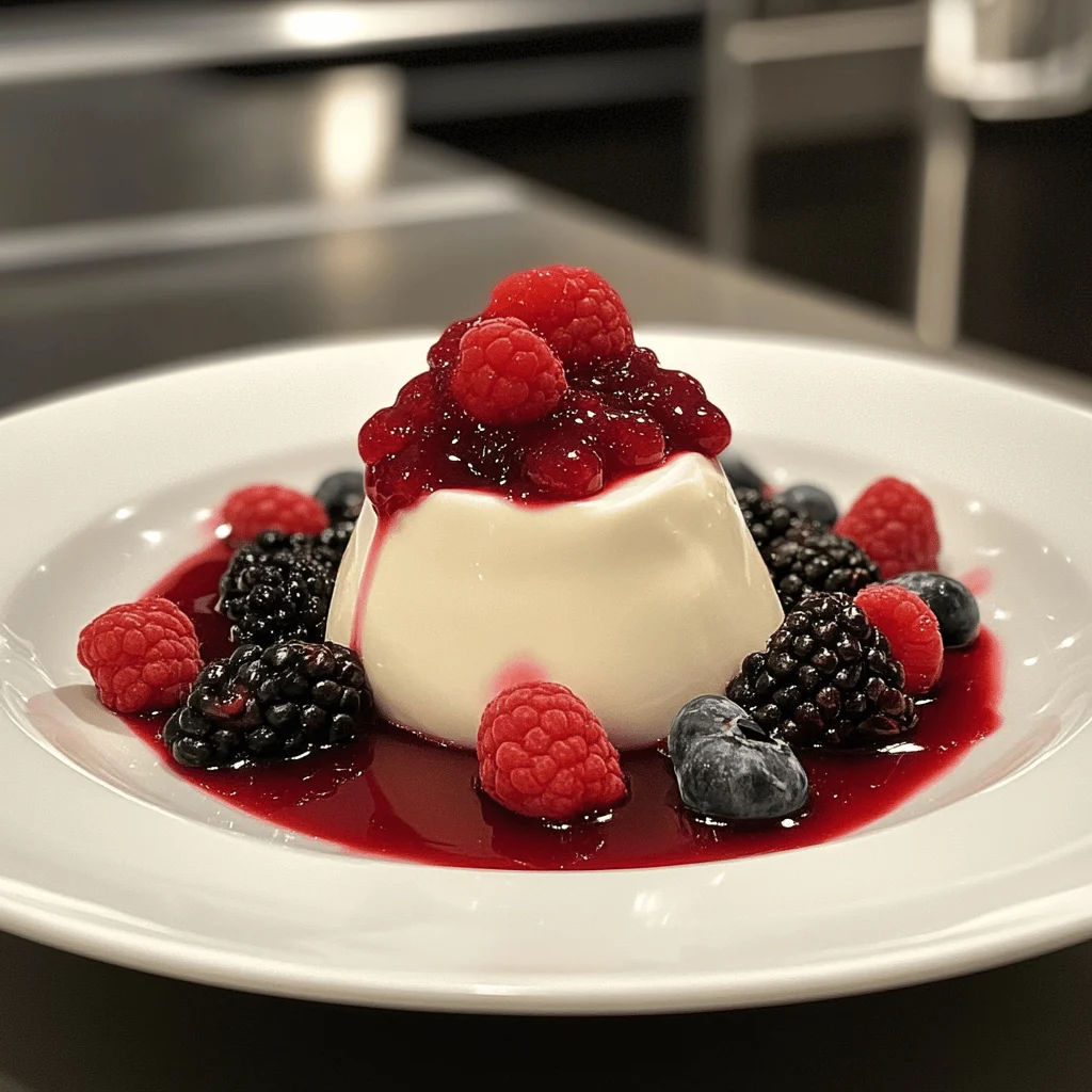 Douceur de fromage blanc et coulis de fruits rouges