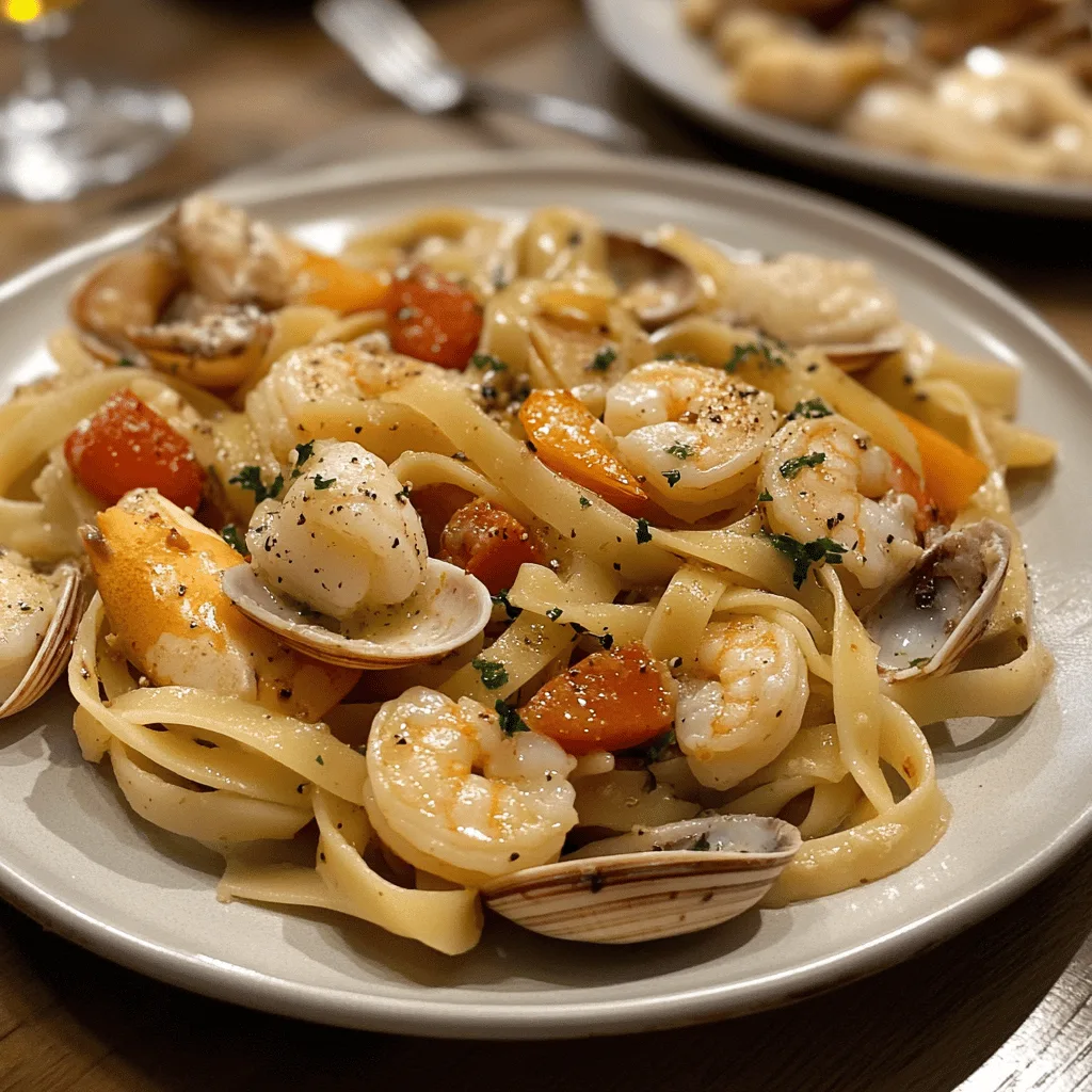 Tagliatelles fruits de mer gourmandes