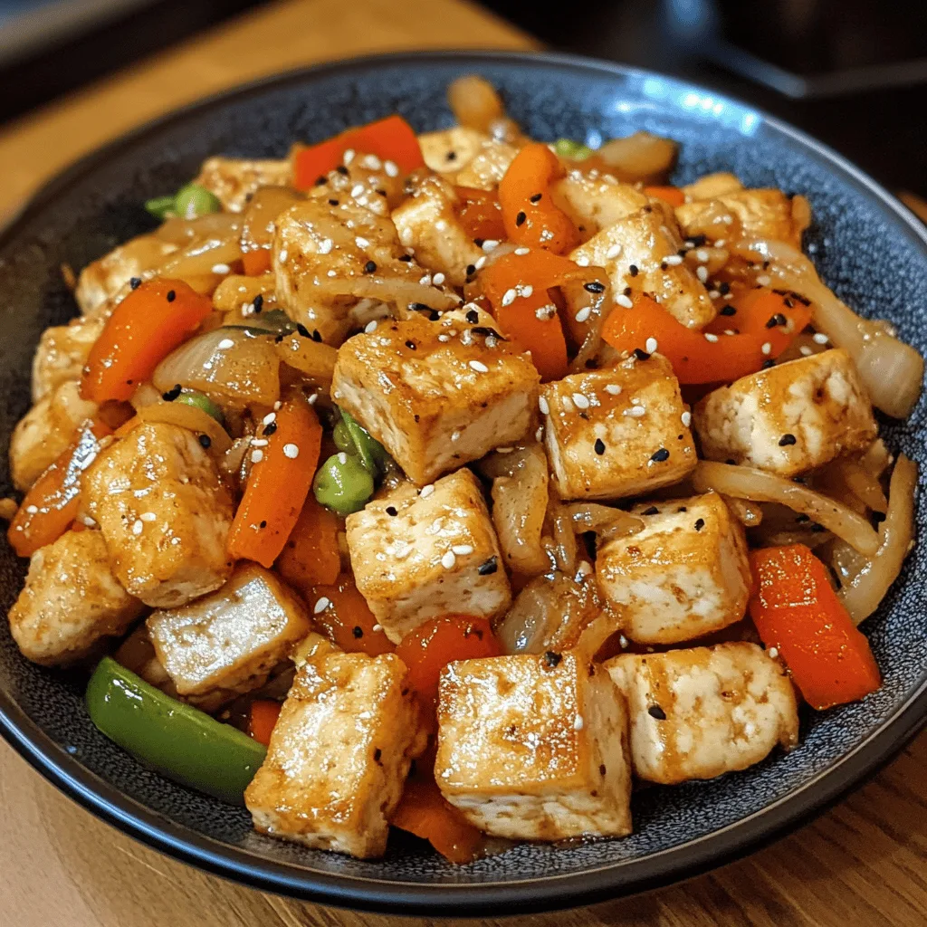 Nouilles asiatiques au tofu et légumes croquants