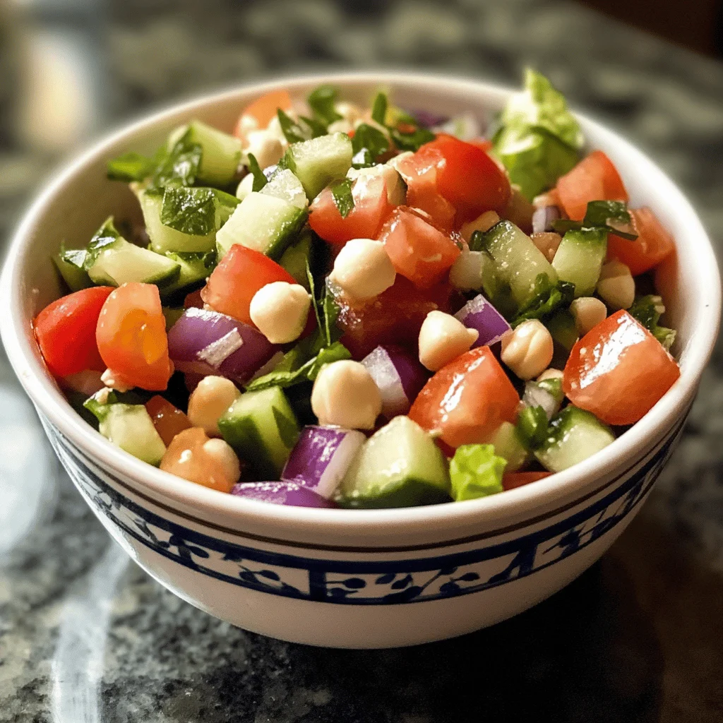 Salade Fraîcheur aux Pois Chiches façon Grecque