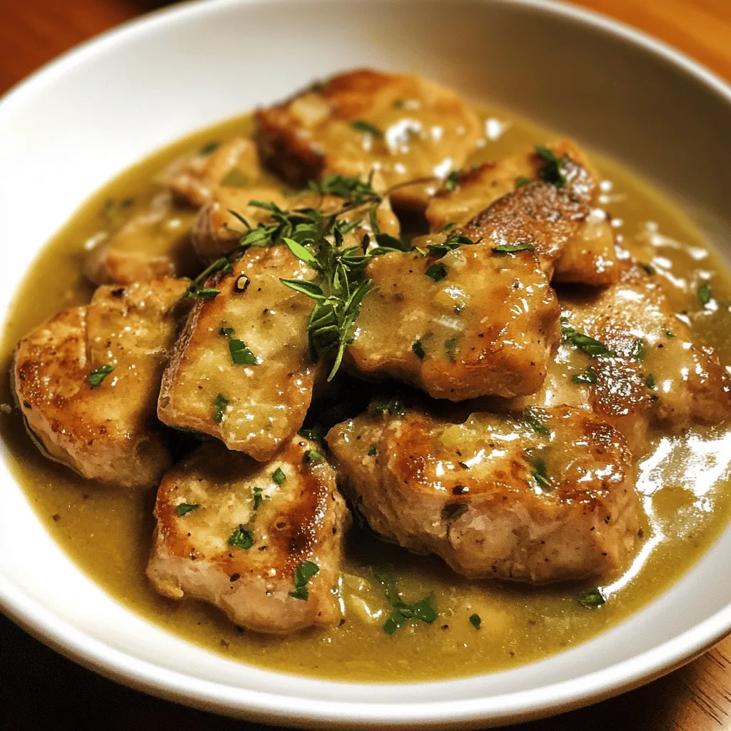 Côtelettes de porc piccata