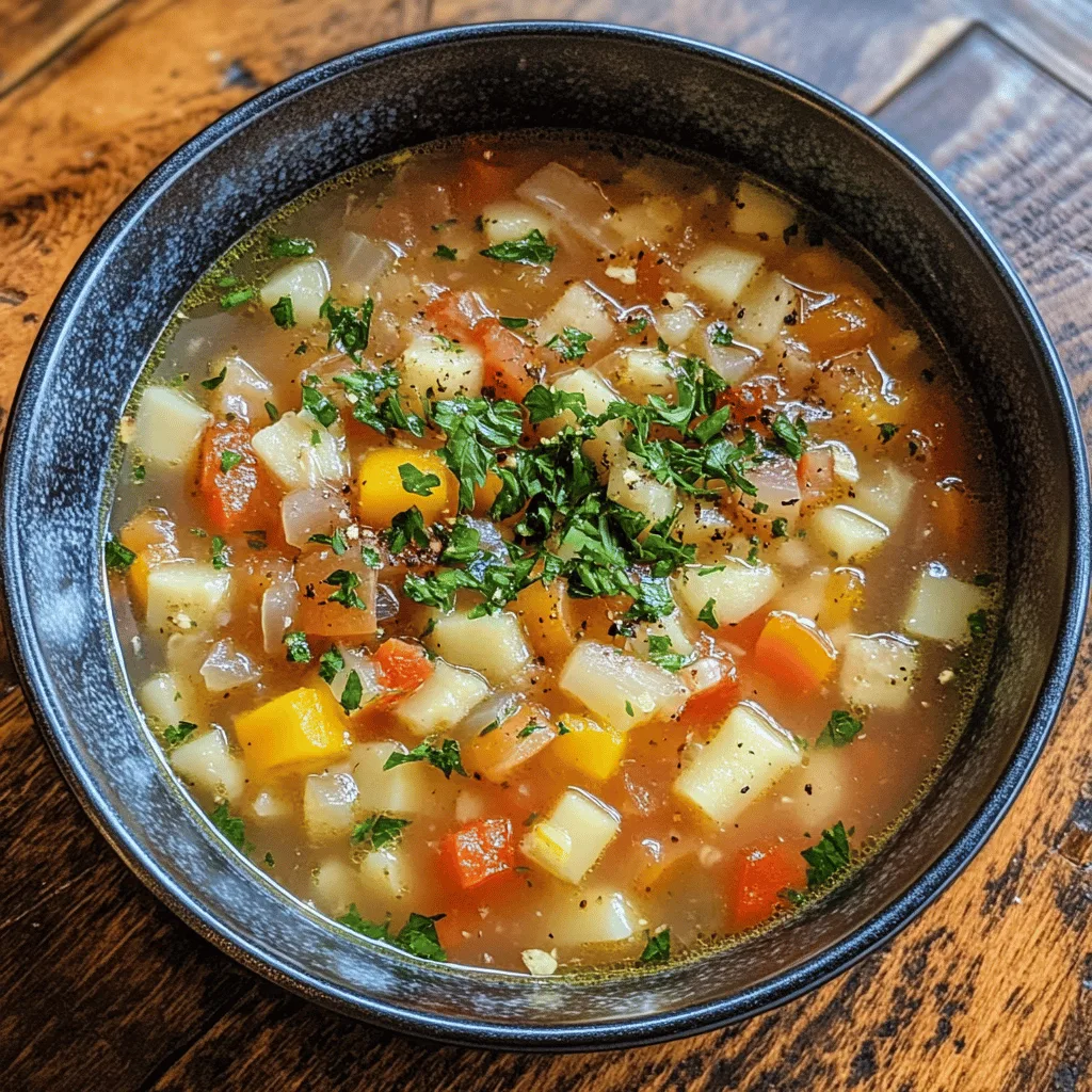 Soupe minestrone blanche savoureuse