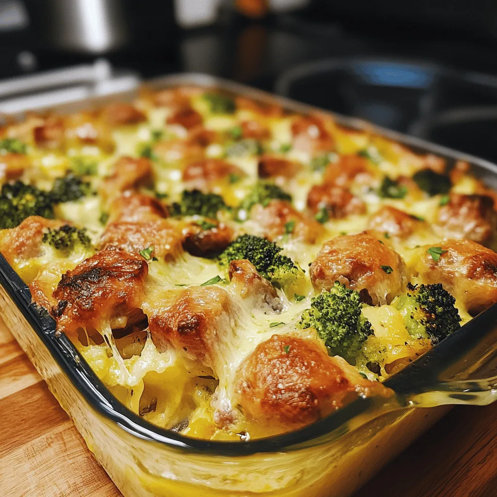 Casserole saucisses et brocoli