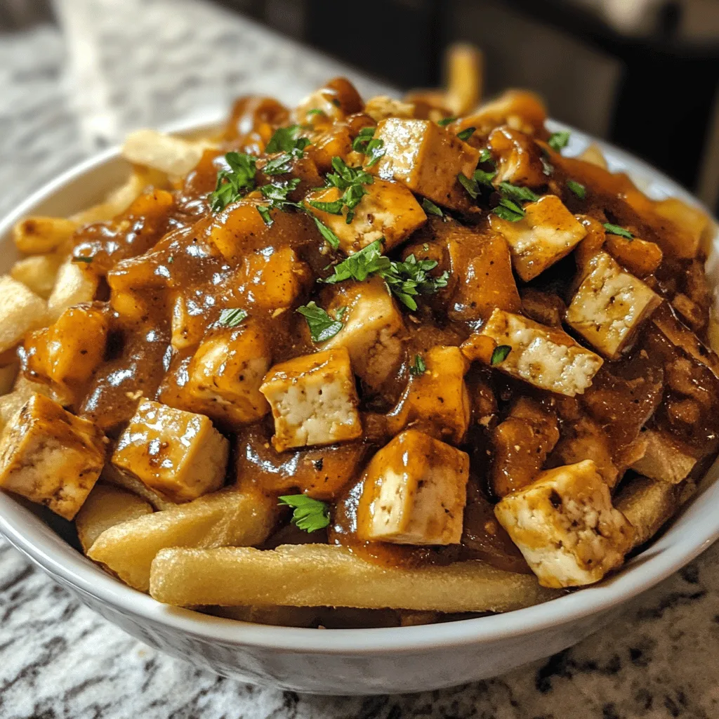Poutine au tofu à la plaque