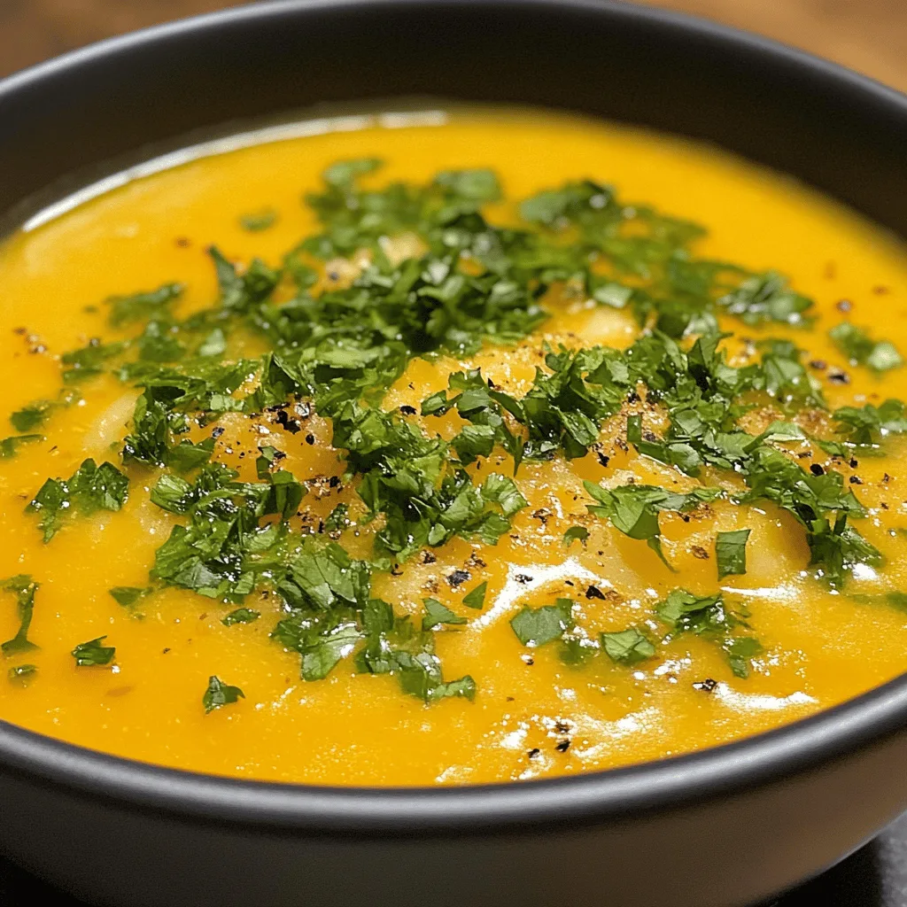 Potage citrouille doux et savoureux