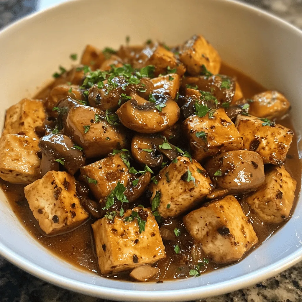 Mijoté de tofu et champignons