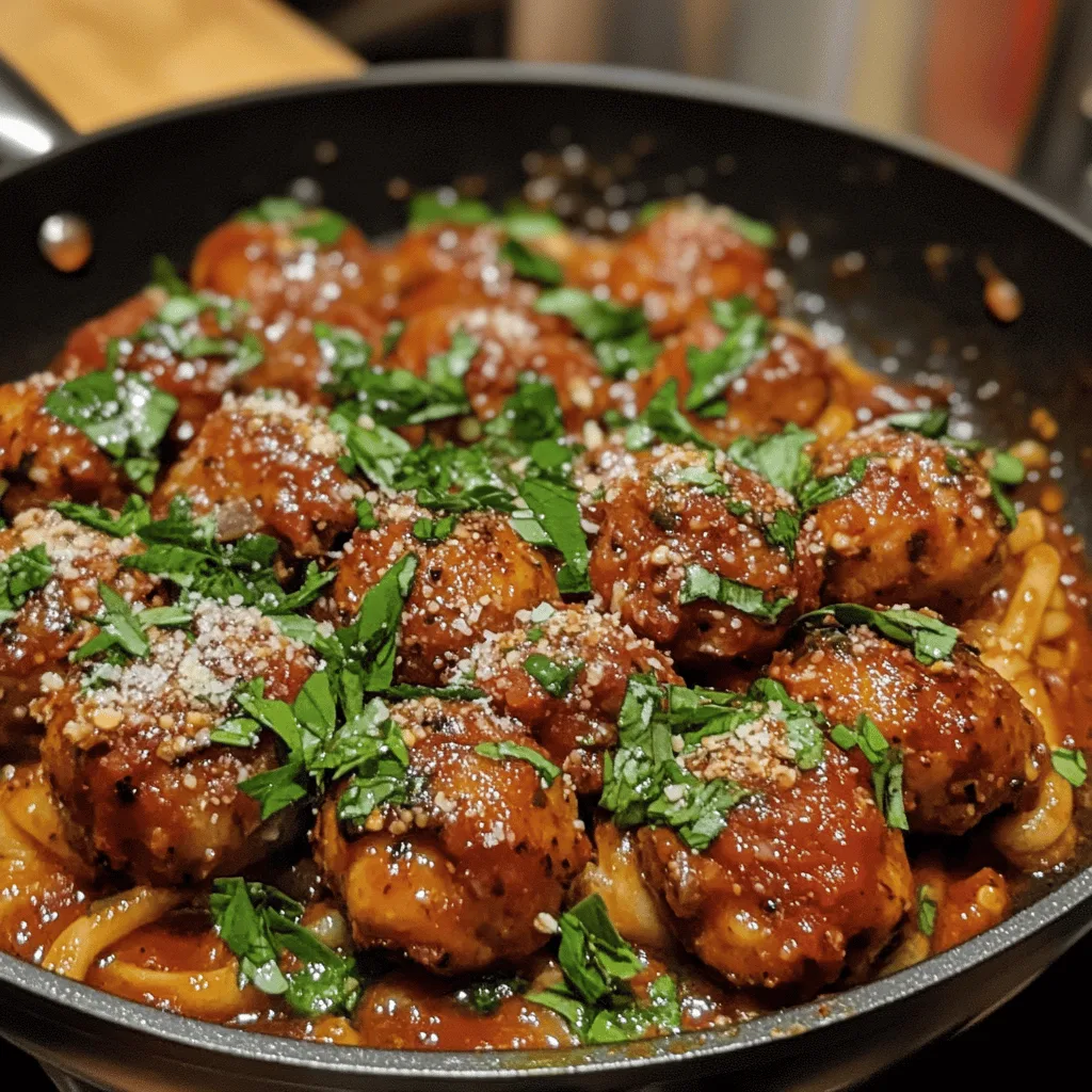 Rigatonis aux boulettes savoureuses