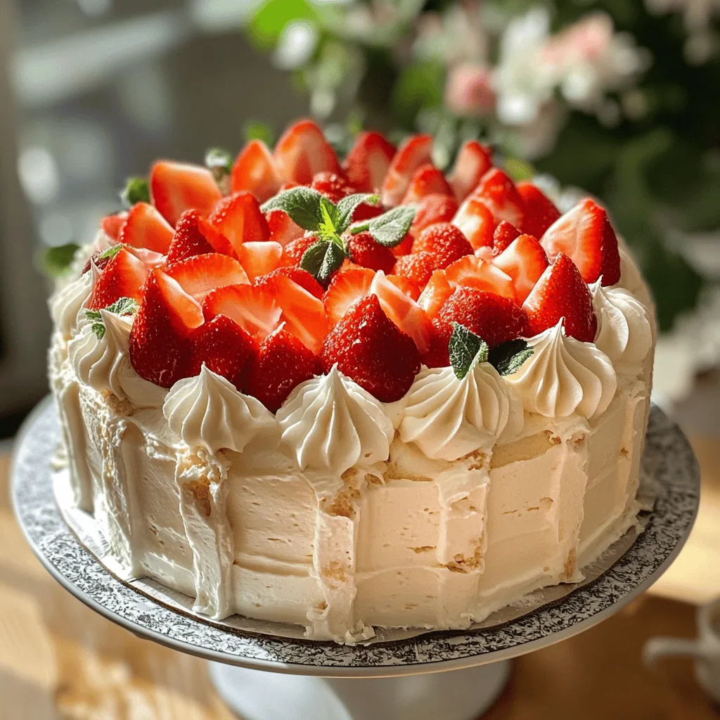 Gâteau froid aux fraises